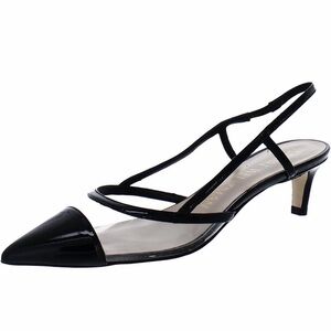 Stuart Weitzman Women’s Mondrian 50 Slingback Pump Black Patent Leather Size 4